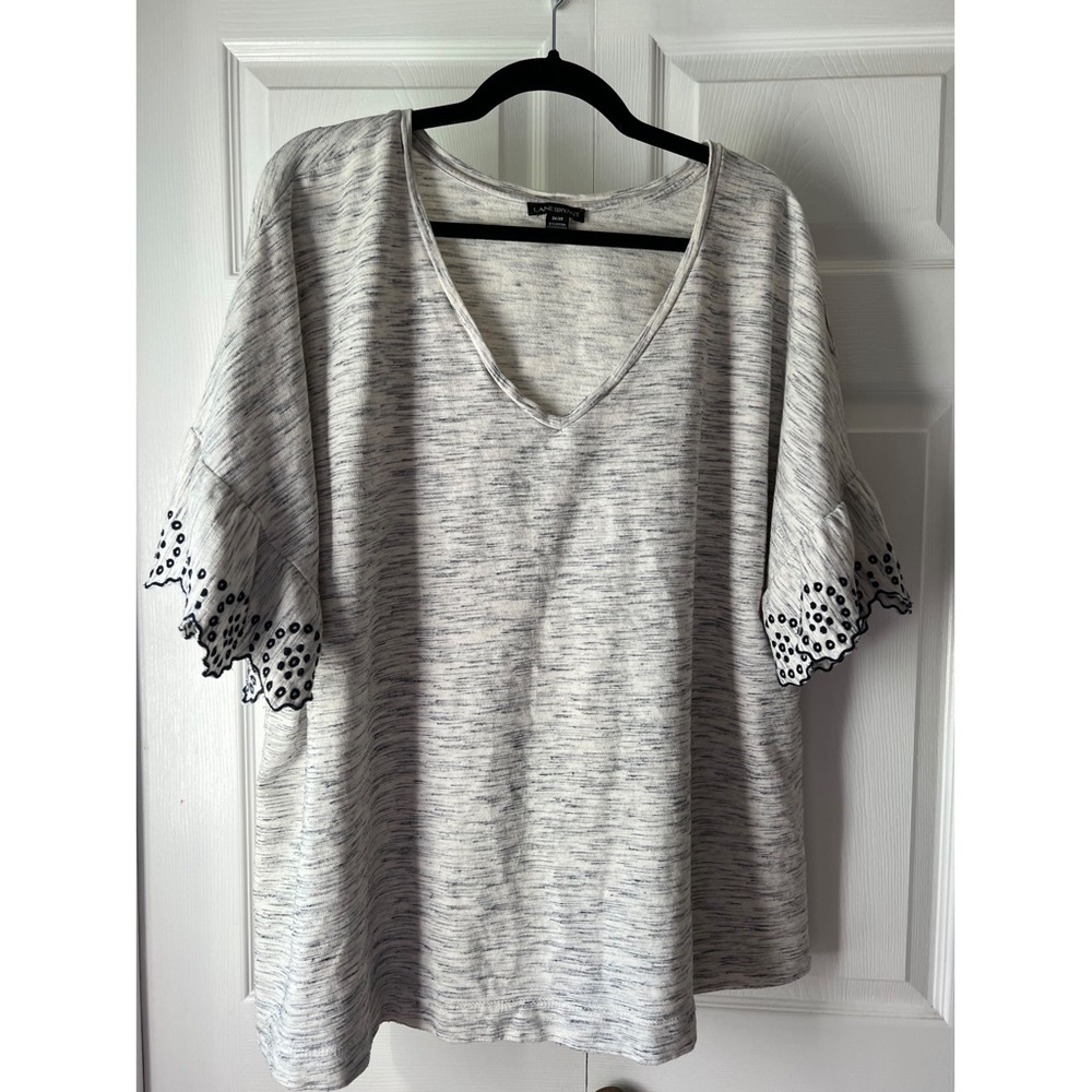 Lane Bryant Eyelet Sleeve Top